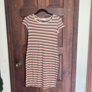 Ingrid and Isabelle striped maternity tee dress
